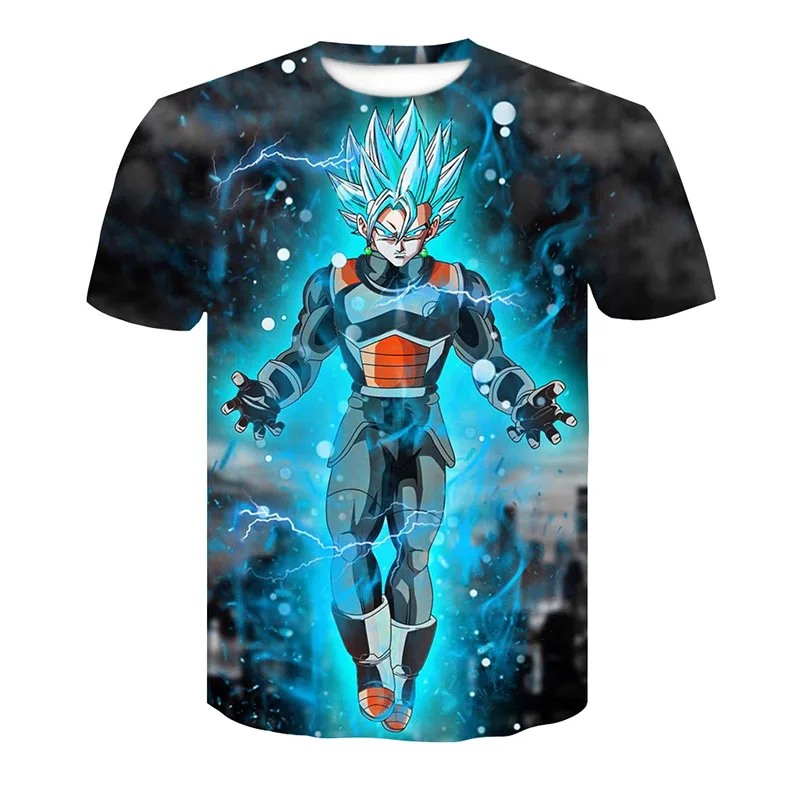 

Men's 3d Dragon Ball T shirt Compression Short Sleeve Clothing Super lative Saiyan God Son Summer High elasticity Printed tee