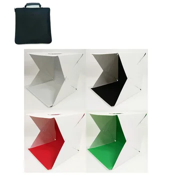 

Folding Lightbox Photography Mini Photo Studio Softbox 30*30cm LED Light Soft Photo Box Background Kit Light box for DSLR Camera