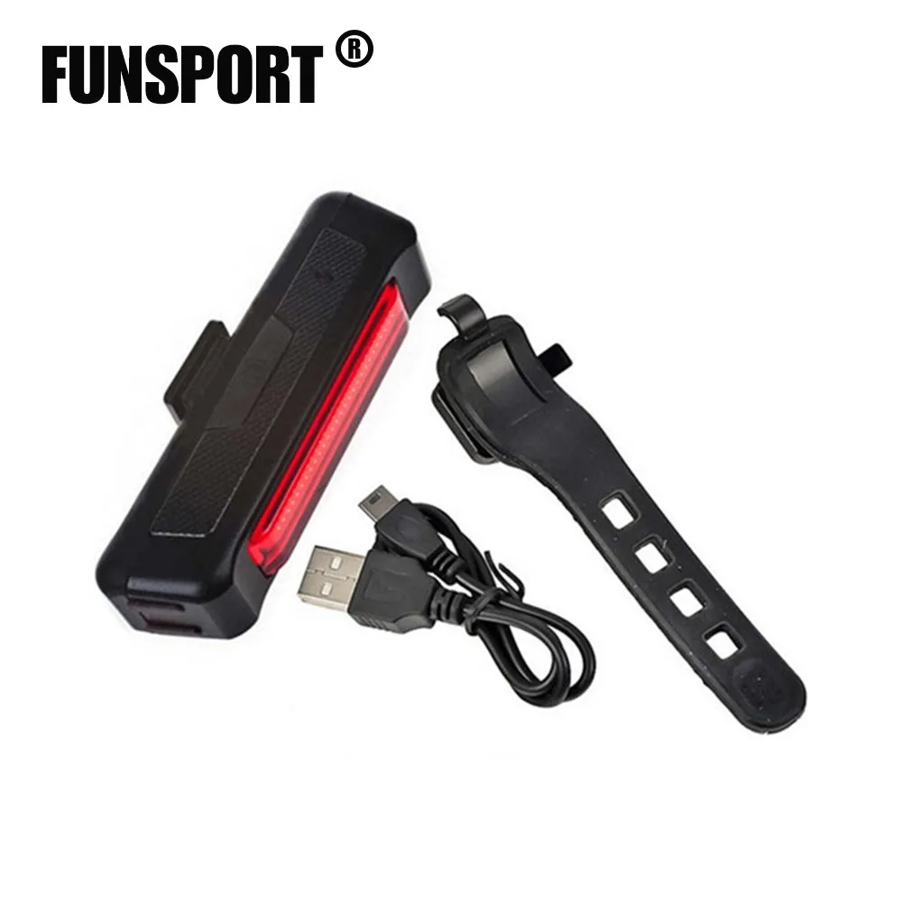 FUNSPORT Bike Tail Light Rechargeable COB USB Rechargeable Bicycle LED Light with Max Output 250 Lumens Bike Tail Lightens3
