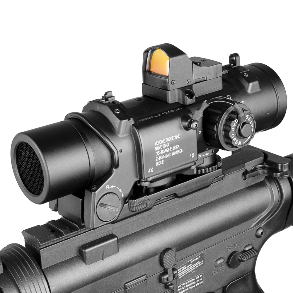 Combination Tactical 1x4x Dual Role Optic Sight Rifle Airsoft