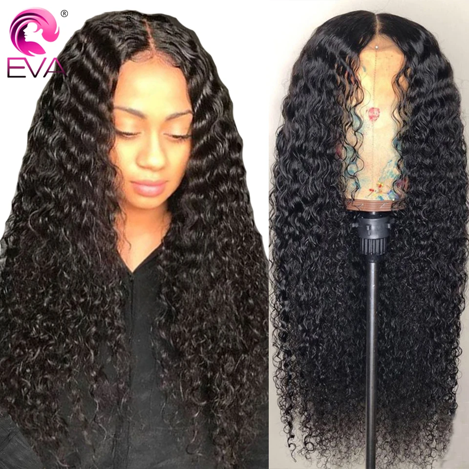 

Eva Hair Curly Lace Front Human Hair Wigs Pre Plucked With Baby Hair Glueless Lace Front Wig For Black Women Brazilian Remy Hair