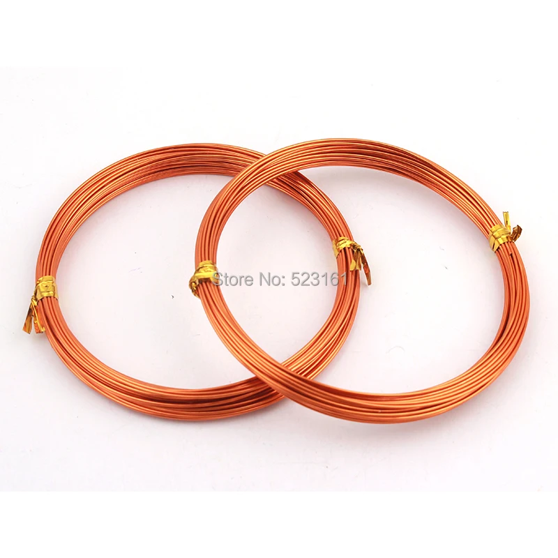 1.0mm 18 gauge Orange Colored Anodized Aluminum Jewelry Craft Wire Coil