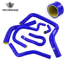 Kit de manguera de radiador de silicona azul y amarillo, 6 uds., para HONDA CIVIC DOHC Tipo R DC2 EK4/9 B16A/B B18C con logotipo PGY PQY-LX1304C-QY