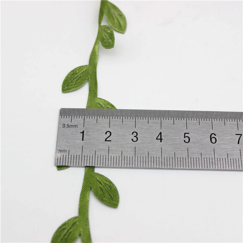 10 Meter Silk Leaf-Shaped Handmake Artificial Green Leaves for Wedding Decoration DIY Wreath Gift Scrapbooking Craft Fake Flower