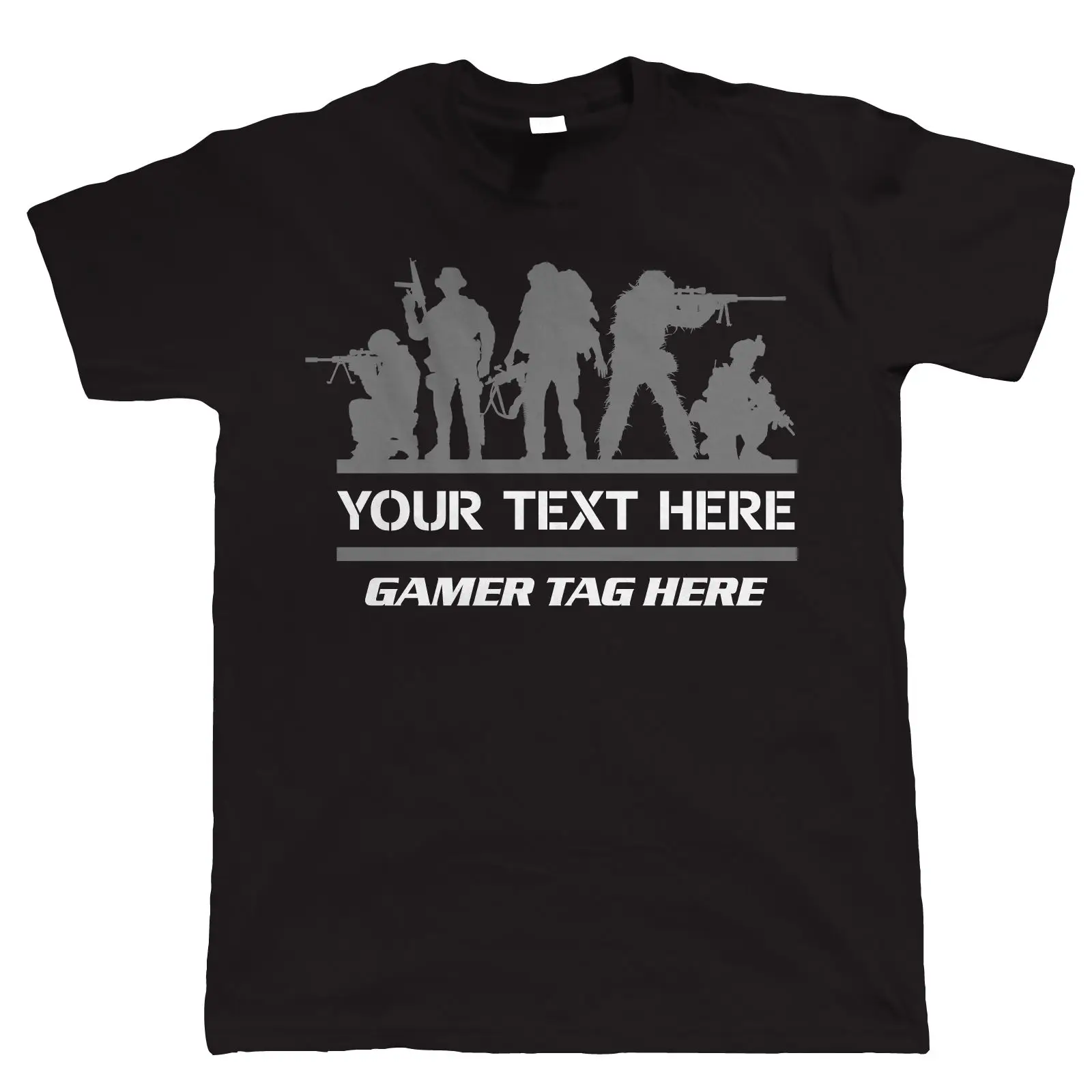 Band T Shirts Gamer Clan Customizable Shooter Video Game Pc Gamer