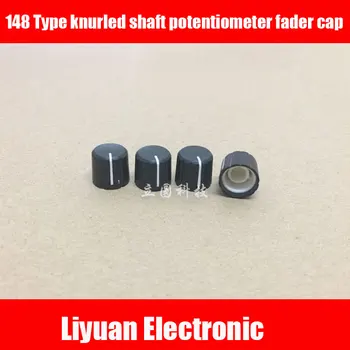 

100pcs 148 type knurled shaft power discharge positioner fader cap 6mm plum handle potentiometer knob cap
