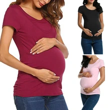 Shujin большой размер, для беременных Одежда Torridity Грудное вскармливание Женская футболка для кормящих мам Одежда для мам