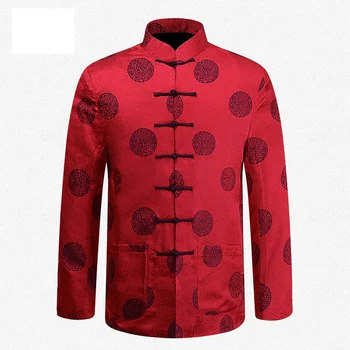

Red Brand New Arrival Chinese Traditional Men's New Year Party Kung Fu Jackets Coats M L XL XXL 3XL MTJ2015033