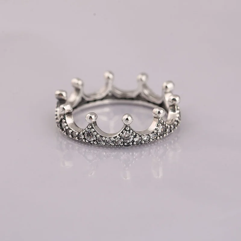 New 925 Sterling Silver Ring Rainbow Arcs of Love Enchanted Crown Rings For Women Wedding Party Gift Fine Europe Jewelry