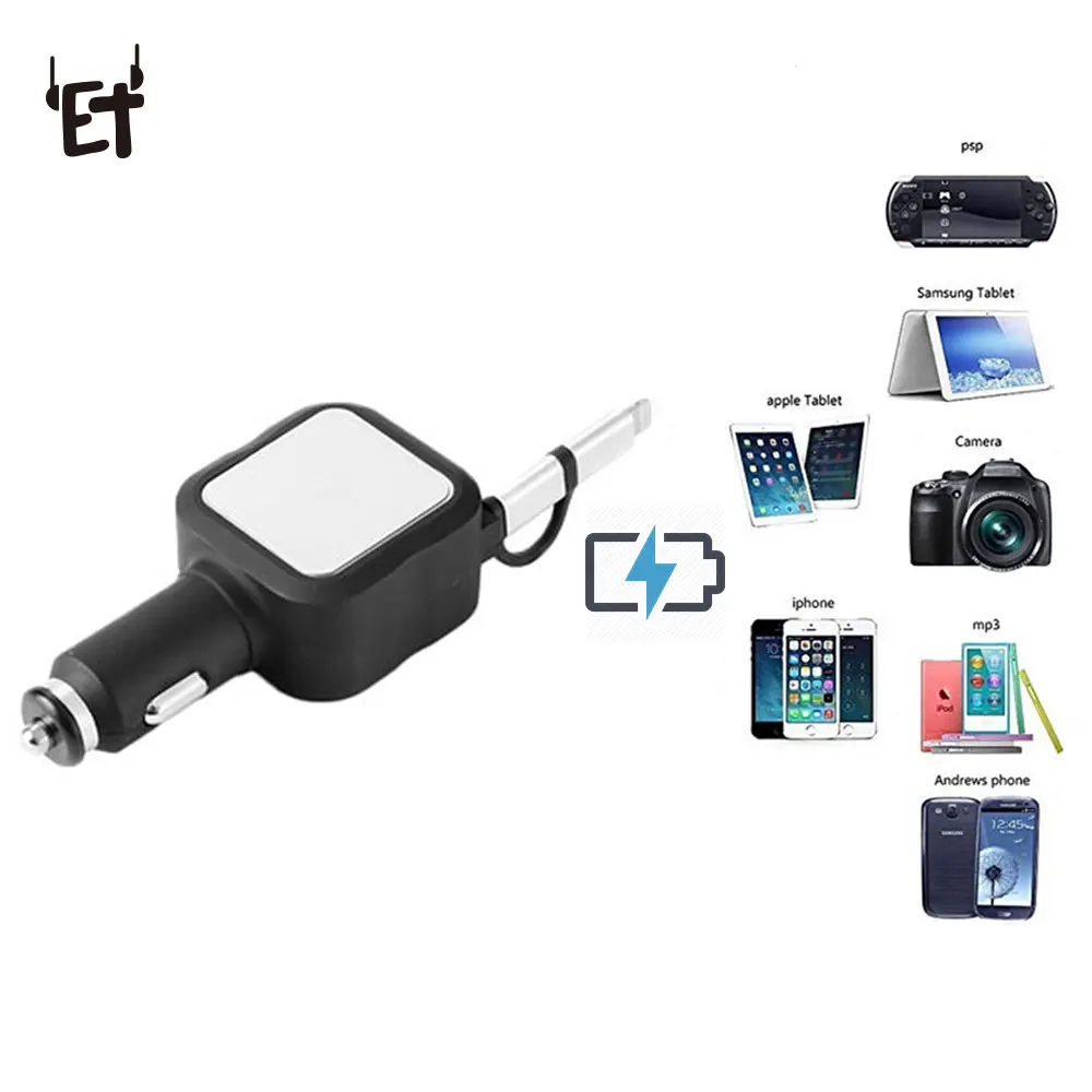 Car Charger,Car Mini LED Light Quick Charger 3.0 Dual USB Port Phone Tablet Car Charging Mini Flush PQ3-A