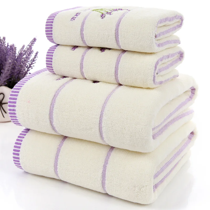 Лавандовое Хлопковое полотенце набор банных полотенец для взрослых/детей 1 шт полотенце для лица 2 шт для ванной комнаты 3 шт