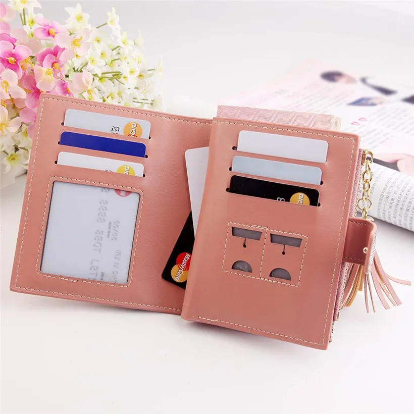 

Women's Wallet Small Leopard Print Snake Cute Fashion Purse Tassel Long Wallet Coin Card Clutch carteira feminina Dropshipping