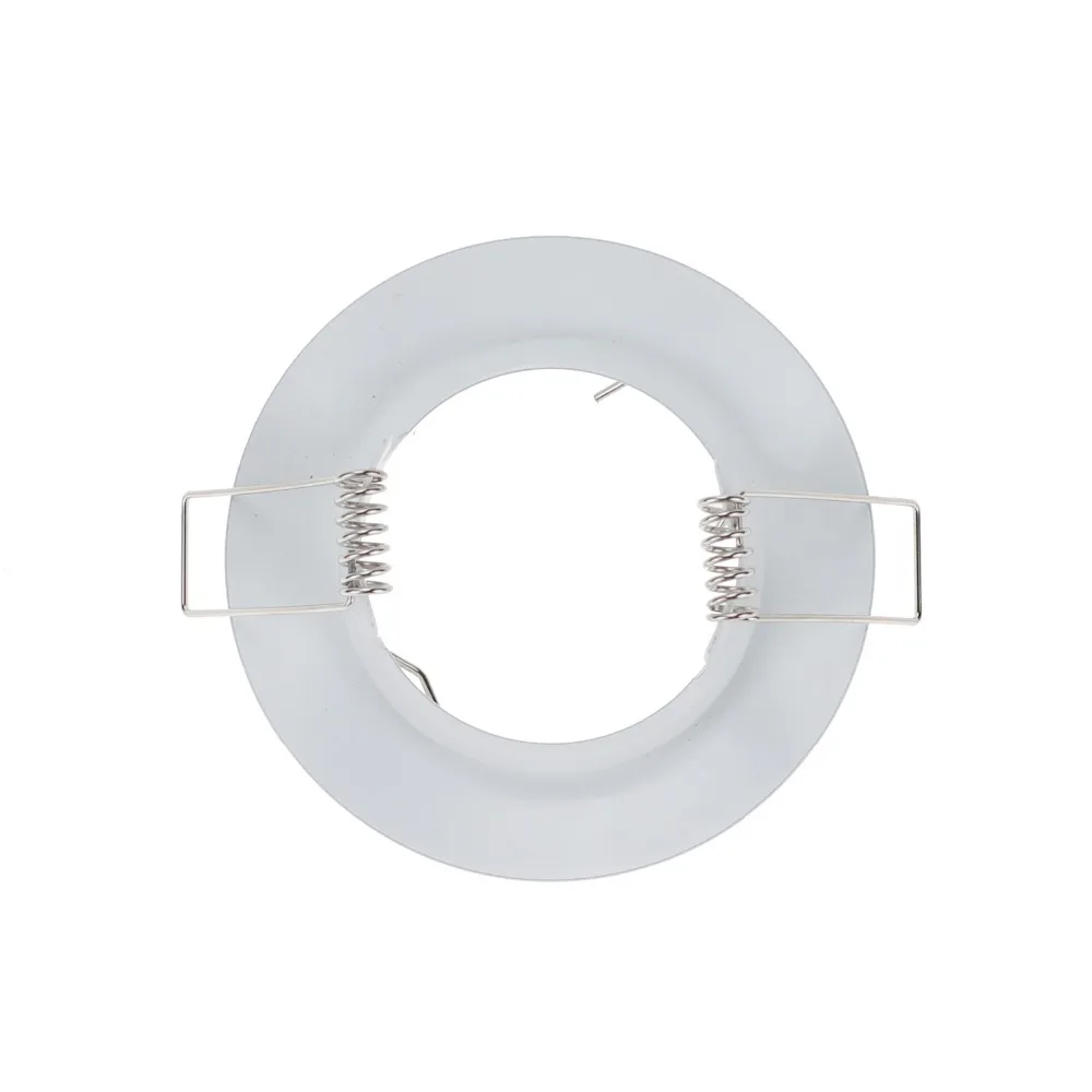 Горячая металлический белый круглый водонепроницаемый Встраиваемый прожектор монтажная рама MR16 GU10 Базовая розетка осветительный прибор вырез 55 мм