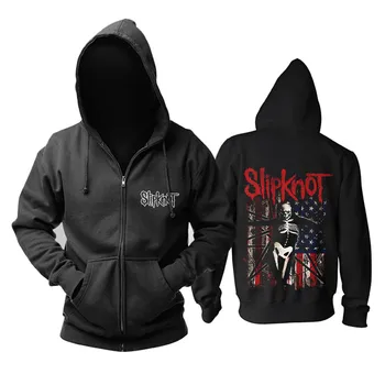 

Bloodhoof Slipknot Alternative Metal cotton zipper hoodie Asian Size