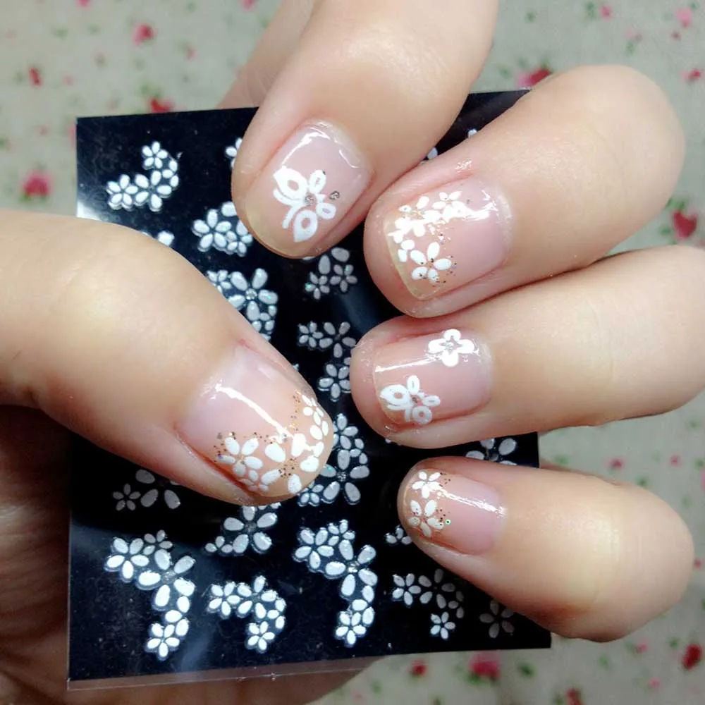 

60 Sheet Floral Design Nail Stickers Water Transfers Nail Decals Tip DIY Fashion 3D Nail Art Decoration Manicure Tool