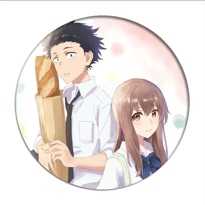 1pcs Koe No Katachi Cosplay Badge ishida shouya Brooch Pins Shouko Nishimiya Collection Badges for Backpacks Clothes pretty woman costume Cosplay Costumes