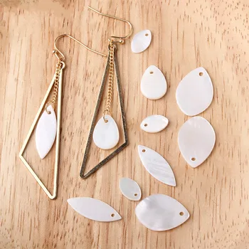 

Natural shellfish water drop DIY Korean plate earring ear nail ear ear thread material handmade accessories