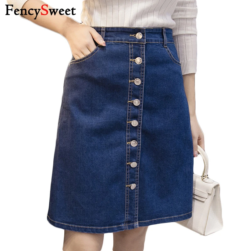 Gloednieuw Ontwerp Vrouw Midi Denim Rok Knielengte Saia Jeans Dames Lange  Jean Rokken Plus Size Single Breasted hoge Taille|long jean skirts|denim  skirtdesigner denim skirts - AliExpress