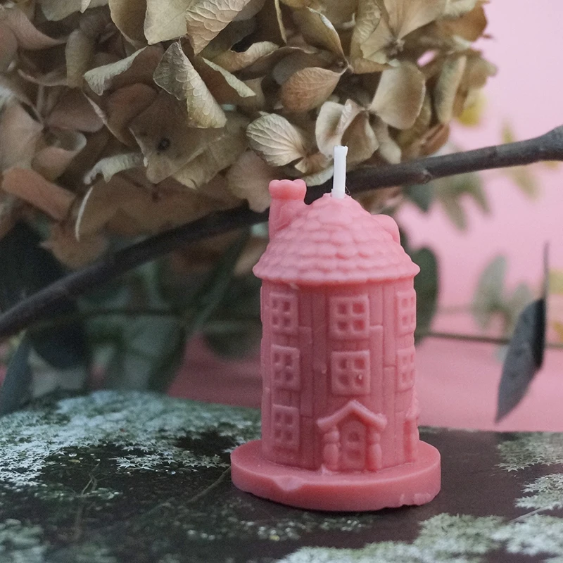 

Castle silicone Candle Mold DIY wax candle mould
