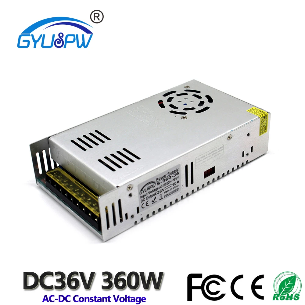 Переключатель Питание DC12V DC15V DC18V DC24V DC32V DC36V DC48V DC60V 360 W Трансформаторы освещения AC-DC Источники питания для светодиодный светильник