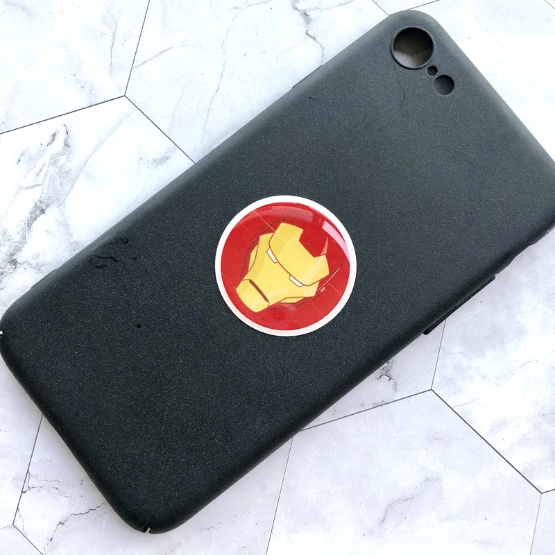 Наклейка для телефона Ironman Spideman Капитан Супермен наклейки Marvel 3D Смола Нескользящая наклейка