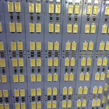 5/10/20 штук 0,5 м 5630 адвокатского сословия СИД светильник жесткий полосу с двойным рядом камней 72 светодиоды не водонепроницаемый 50 см 12V 12 мм печатной платы 144 светодиодов/m