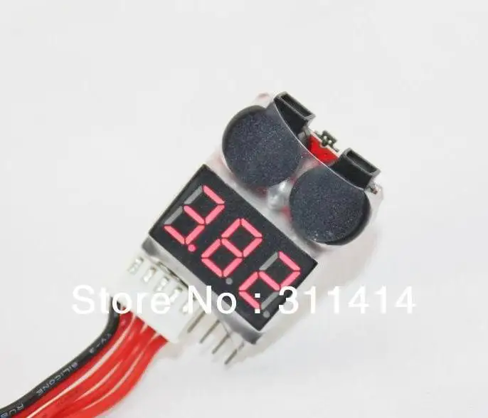 Promotion New 1S-8S Battery Low Voltage Buzzer Alarm dual speaker meter &amp Tester 1S 2S 3S 4S 5S 6S 7S 8S Free Shipping | Игрушки и