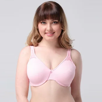 

Pink E F Cup Plus Size Cup Bralette Padded Bra Push Up Bra Full Cup Comfort Brassiere Girl's Soutien Gorge Bra