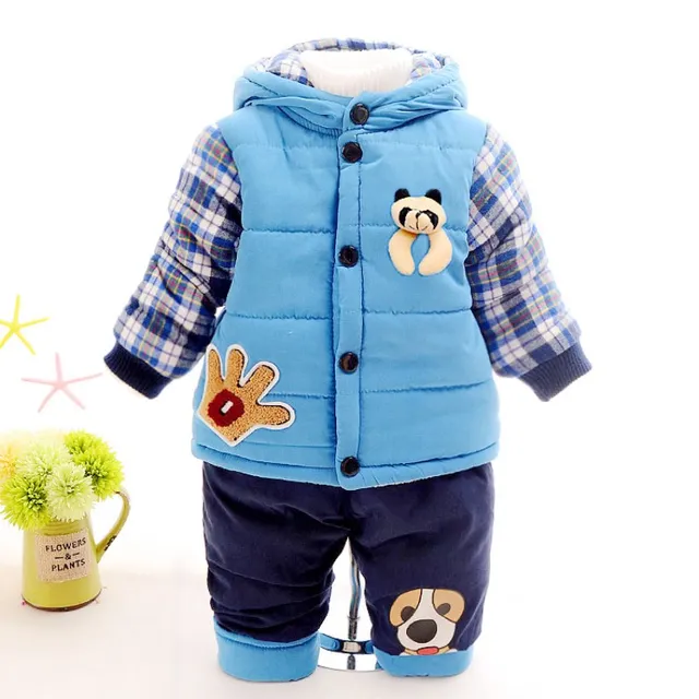 Buy New 2017 Baby boys winter clothing suit set warm