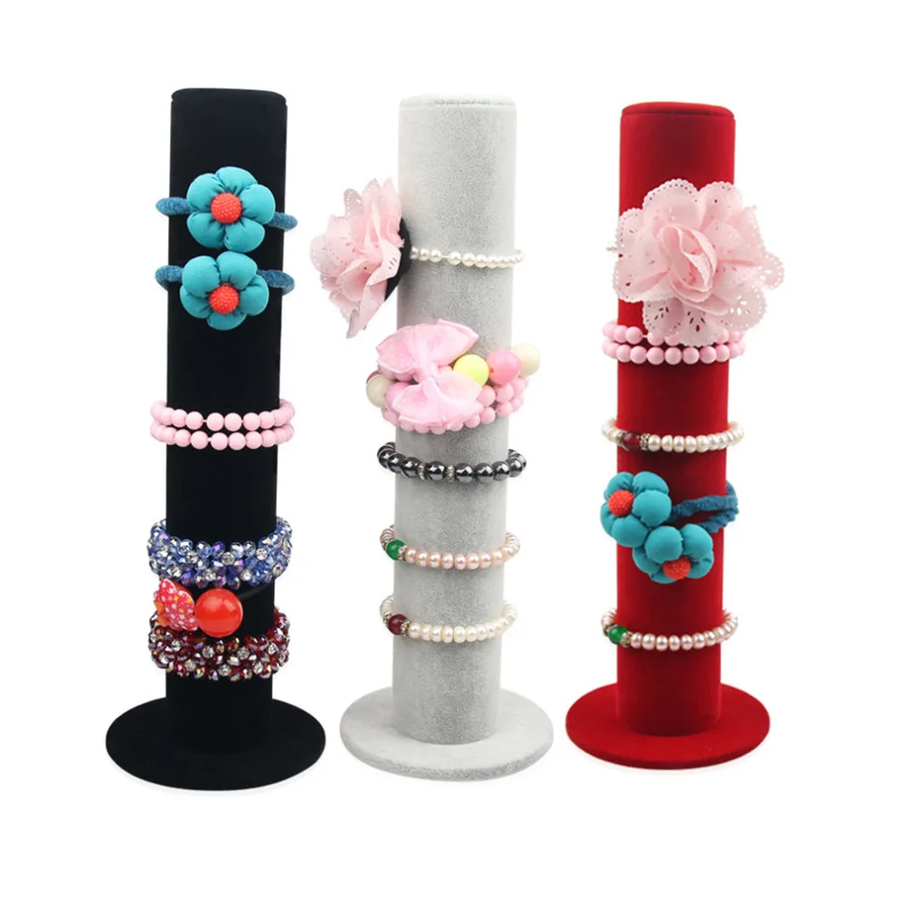 GENBOLI Sieraden 3 Kleuren Verticale Fluwelen дисплей стойки для armbenen цепи браслет Horloge Haarband Дисплей