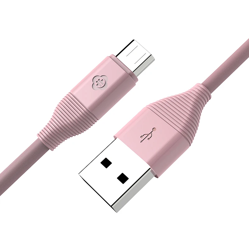 Кабель Micro USB TOTU для быстрой зарядки, Кабель Microusb для samsung Xiaomi Redmi 4 Note 5 Android, провод для мобильного телефона - Цвет: Pink