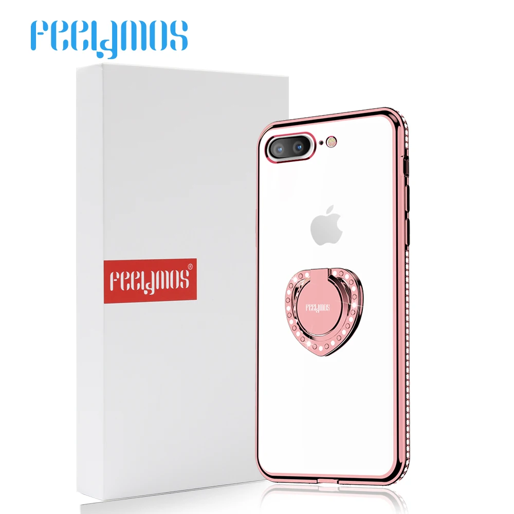 Для женщин Роскошные чехол для телефона iPhone 7 8 6 S плюс прозрачный силиконовый ТПУ
