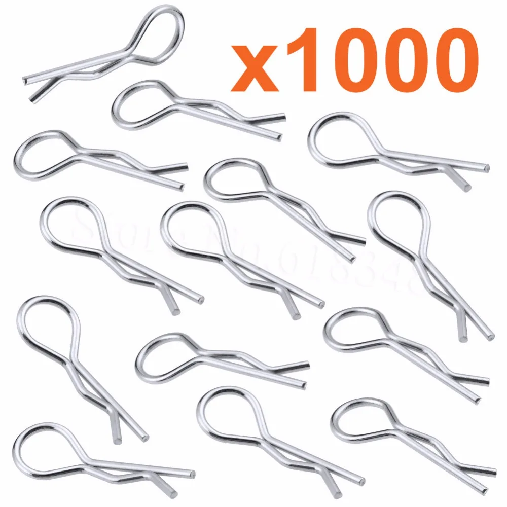 50pcs Hobbypark Metal Universal Body Clips Pins Bend For All 1:10th Scale RC Car Truck Buggies Touring Drift Truggy Rock Crawler Black Shell Replacement Spare Parts