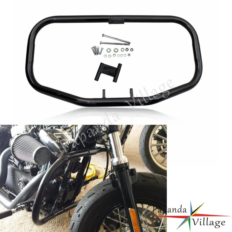 

Papanda Motorbike Black Engine Guard Protection Highway Crash Bar for Harley Sportster XL 883 1200 1984-2003 XL883 XL1200