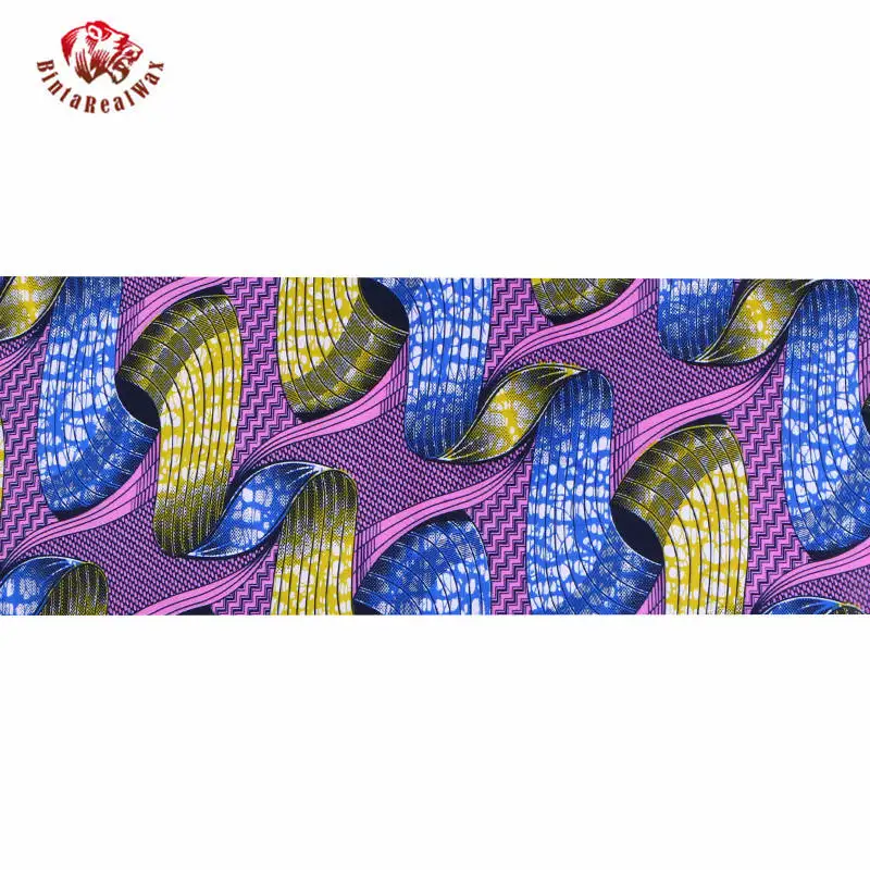 Африканский Воск принты ткань Bintarealwax Анкара Базен Высокое качество 6 ярдов африканская ткань для вечерние платье FP6079 - Цвет: 1