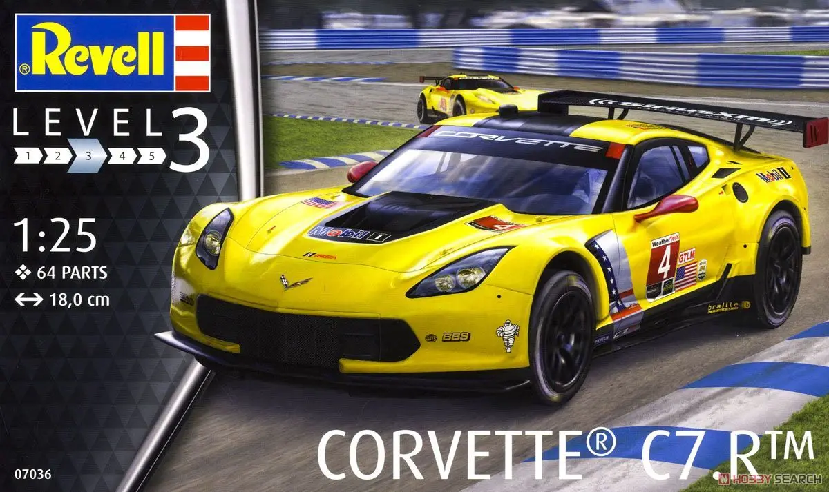 

1/25 Assembled Model Corvette C7. R 07036