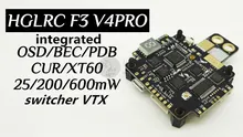 The New version HGLRC F3 ACRO V4 PRO Flight Control Integrated switcher VTX, OSD+BEC+PDB+XT60 for DIY cross racing mini drone