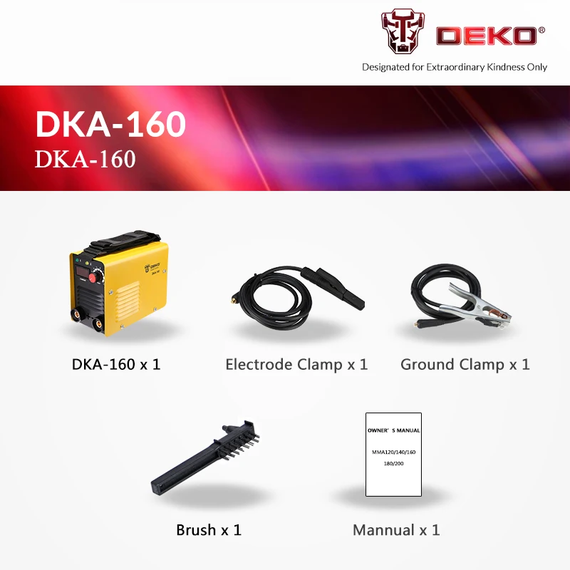 DEKO DKA-160 160A 4.1KVA IP21S инвертор дуговой Электрический сварочный аппарат MMA сварочный аппарат для сварочных работ и электрических работ - Цвет: DKA-160