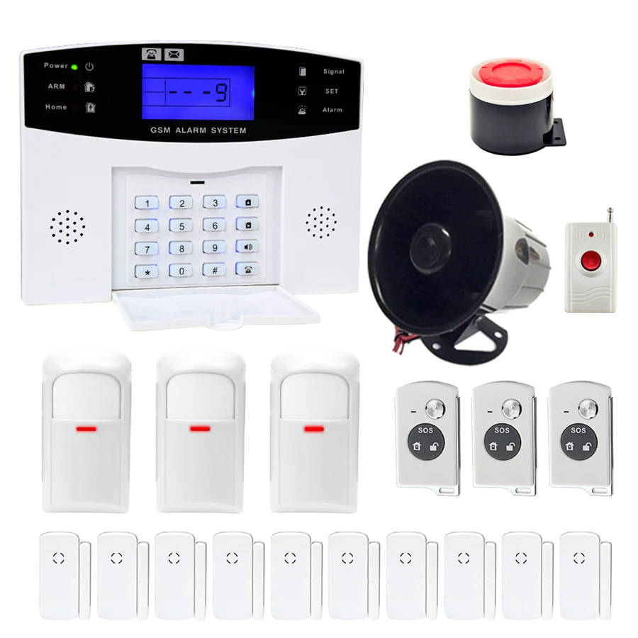 Minritech Home Security GSM Alarm System Wireless/Wired SMS Burglar
