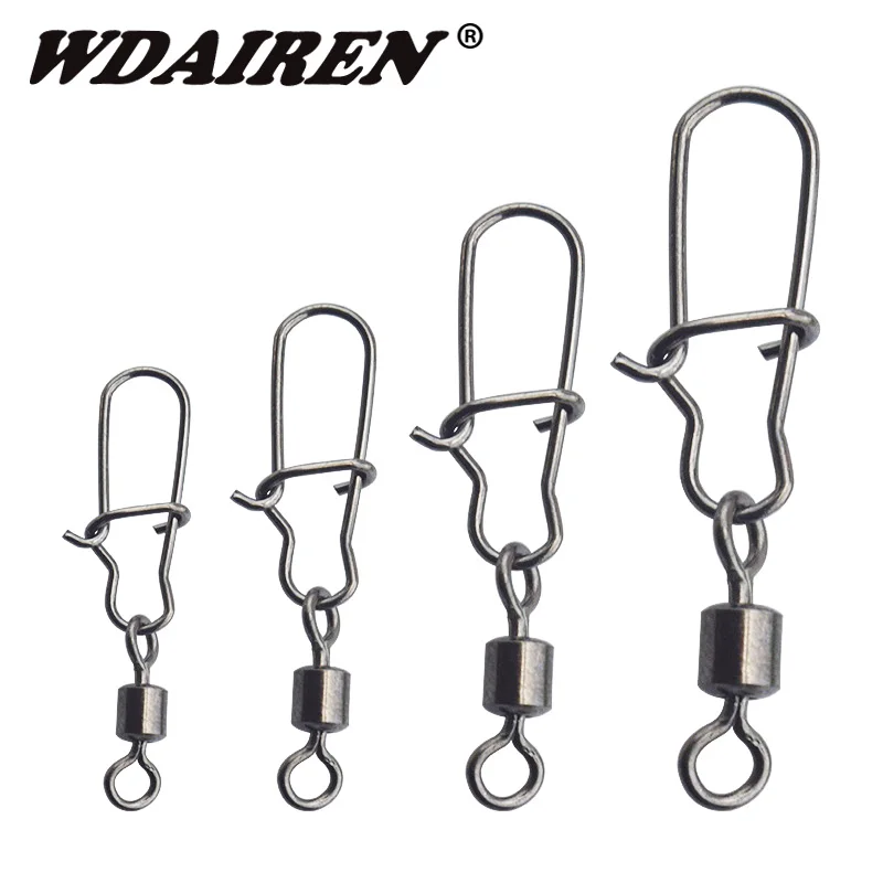 50 шт. подшипники из нержавеющей стали 2 #3 #4 #6 #8 #10 #|rolling swivel|fishing connectorsnap stainless steel |