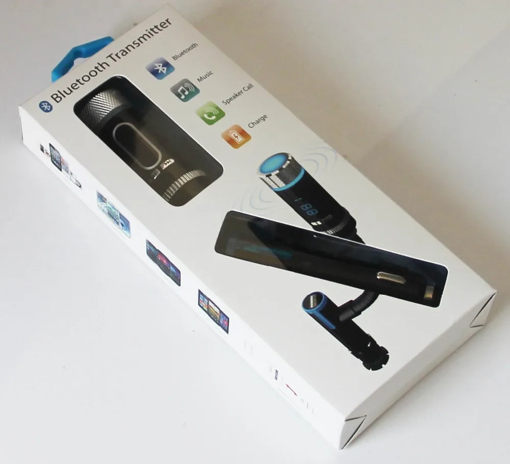 F33 Bluetooth автомобильный комплект с громкой связью fm-передатчик Автомобильный Mp3 Поддержка USB зарядка для Iphone Ipod Touch Встроенная литиевая батарея