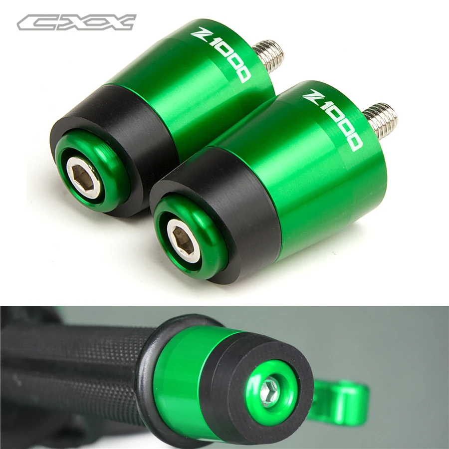 

LOGO Z1000 handle grip ends For Kawasaki Z1000SX Z1000 Motorcycle Handlebar Grips Bar End