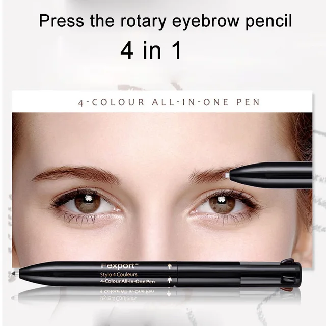 Cheap Fexport Eyebrow Enhancers Pencil Waterproof 4 in 1 Eye Brow Tattoo Liner Makeup Tool HJL2018