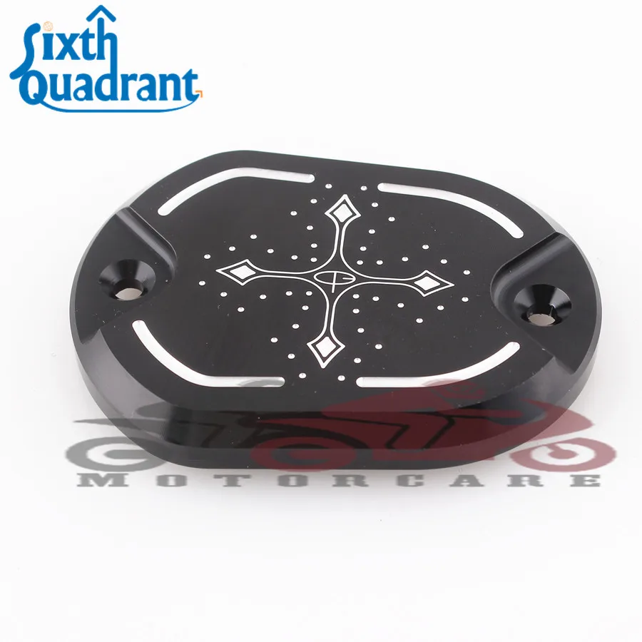 

Aluminum Motorcycle Cross Style Front Brake Reservoir Master Cylinder Pump Cover Cap For Harley Sportster XL 883 1200