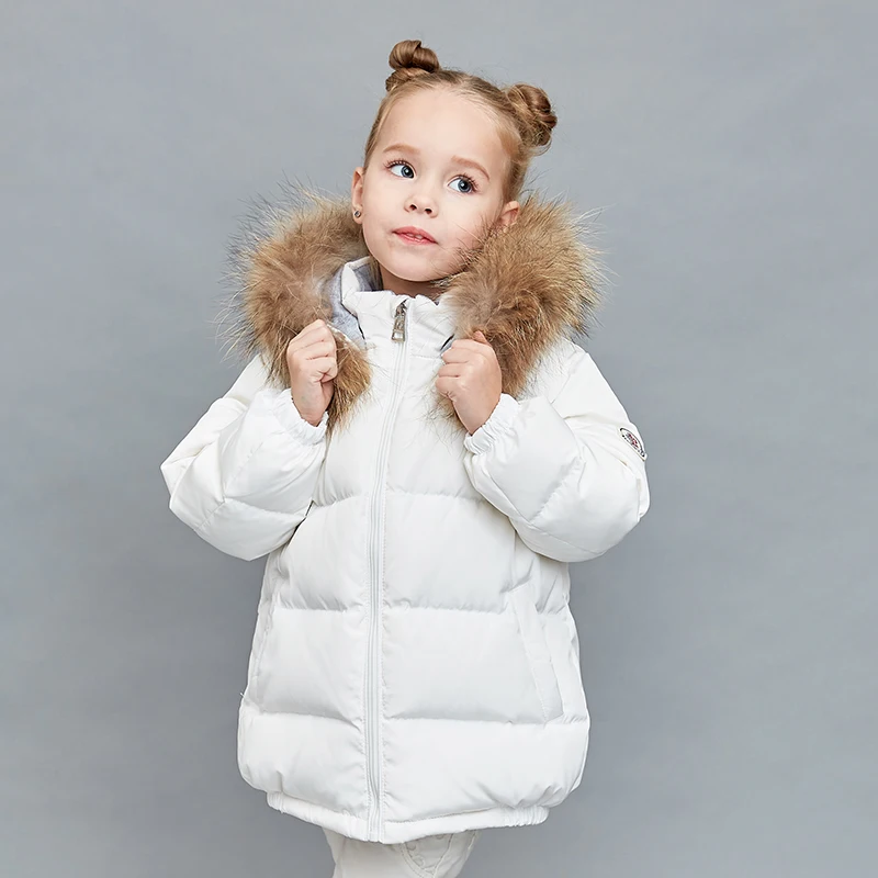 New Year Clothing White Duck Down Jacket Thin Down Jacket Girls Teenagers Down Jacket Children Winter Filling Down Jacket Boy