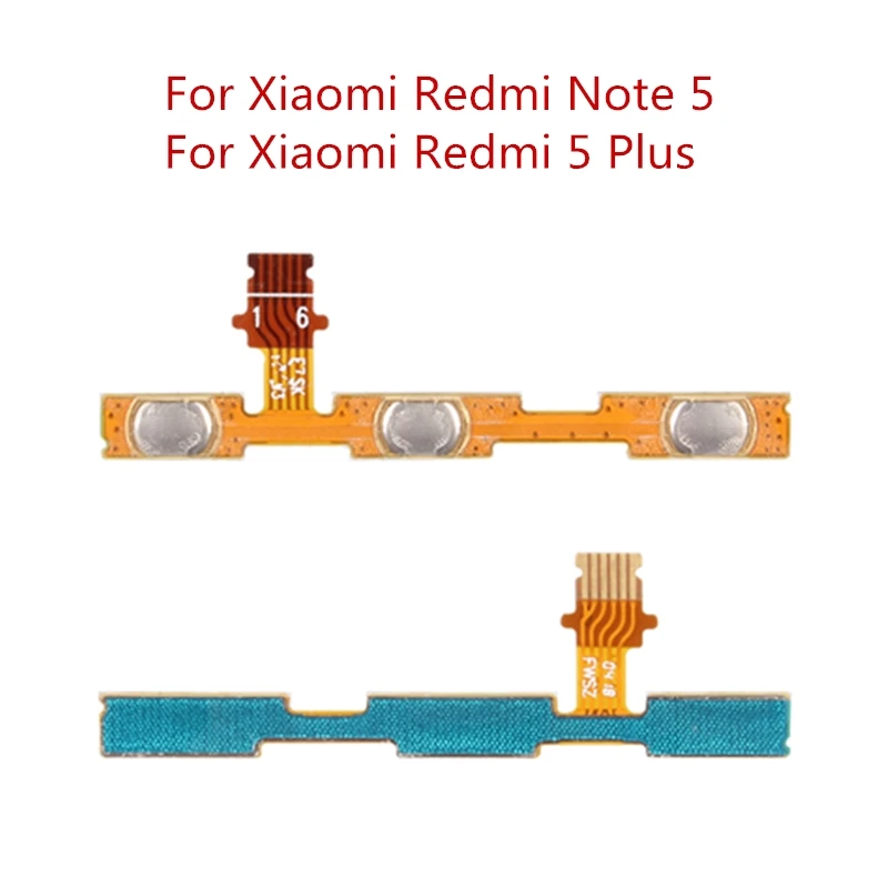 

For Xiaomi Redmi 5 Plus 5.99" Power On OFF Volume Button Side Keys Switch Key Flex Cable For Redmi Note 5 Repair Spare Parts