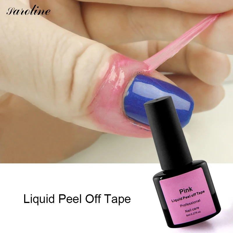 Peel Off Liquid Nail Art White Pink Tape Latex Tape Finger Skin Protected Glue Base Coat Care Nail Art Palisade Cuticle Cream