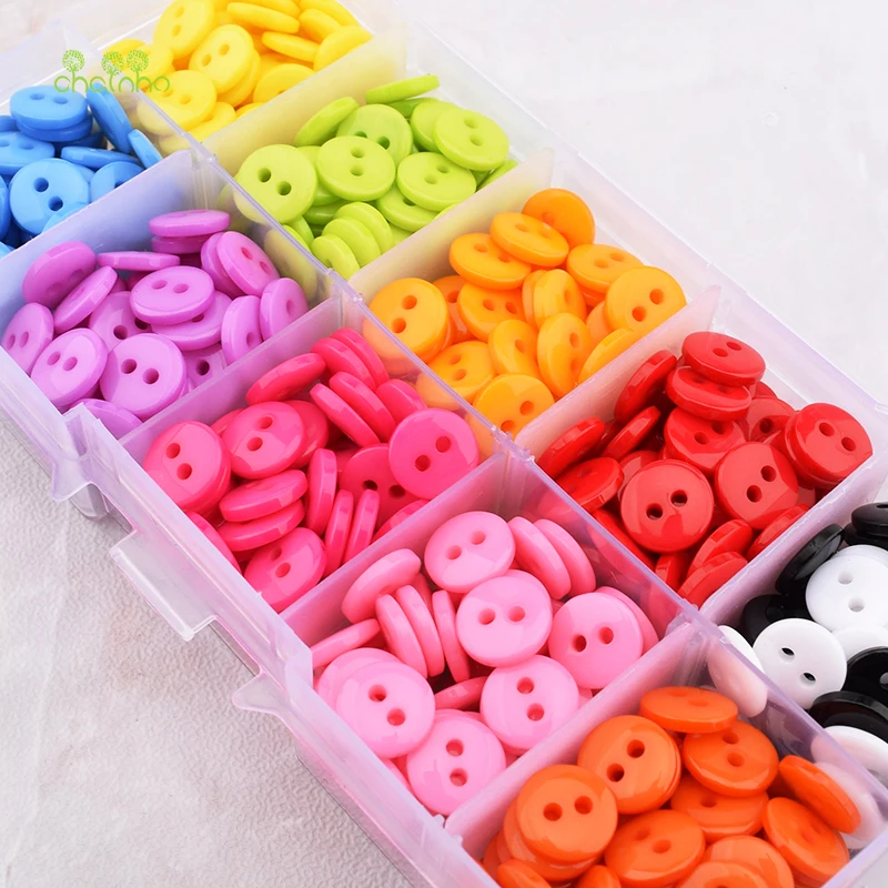 150PCs Multicolor Straw Hat Shape 2-Hole Wooden Buttons Scrapbooking Sewing