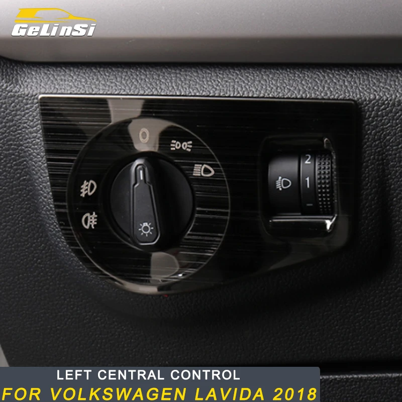 

Gelinsi For Volkswagen Lavida 2018 Car Styling Central Control Left Panel Cover Trim Frame Sticker Interior Accessories