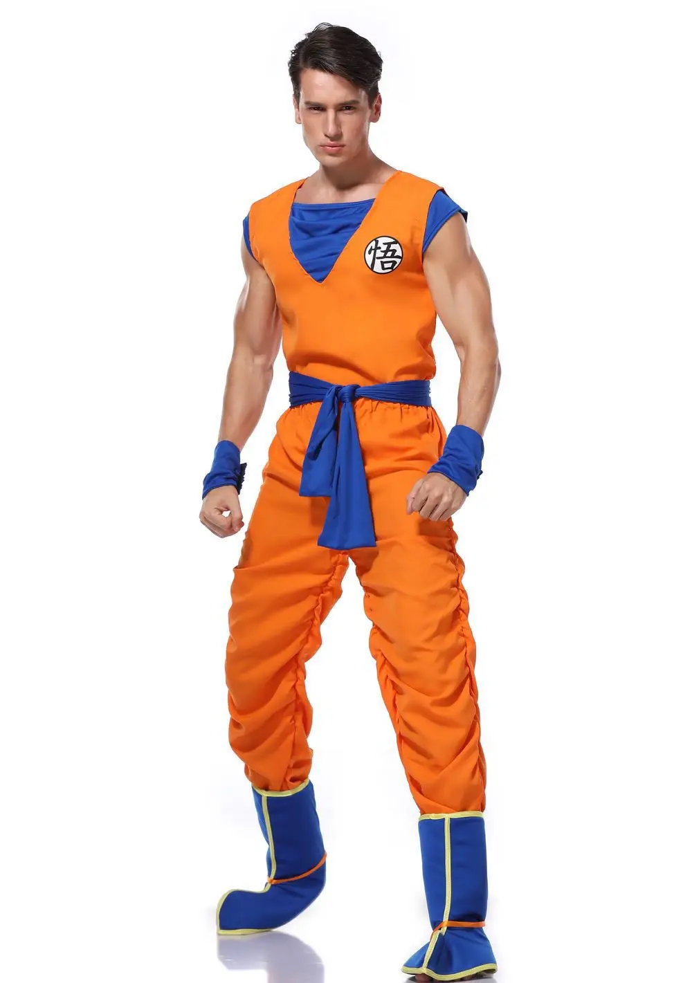 Miglior Dragon ball z goku costume Vestito Figlio Cosplay Costumi Per Adulti ragazzi della ragazza del capretto del bambino vestiti parrucca set di fantasia di halloween